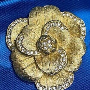 Vintage CHRISTIAN DIOR Flower Brooch - Excellent Condition